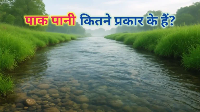 पाक पानी कितने प्रकार के हैं-Paak Pani kitne Prakar ke hain?